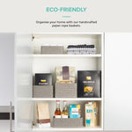 Livivo Set Of 4 Woven Paper Rope Storage Baskets