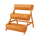 3-tier Wooden Planter Box With Drainage Holes | Orange