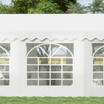 Garden Gazebo Portable Carport Shelter W/removable Sidewalls | Large | White