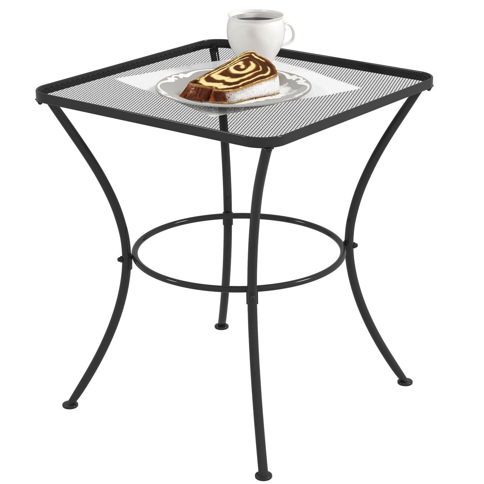 60 Cm Square Metal Table Outdoor Bistro Table Coffee Desk