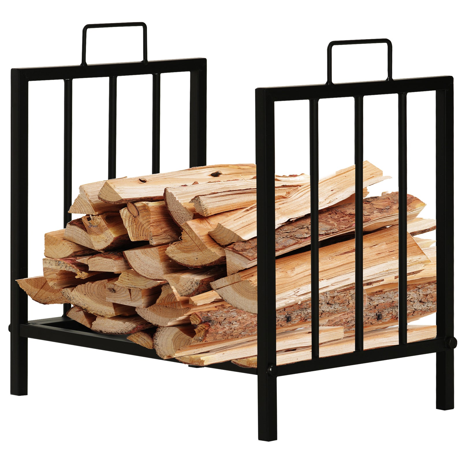 Firewood Log Holder Wood Storage Rack W/ Handles