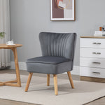 Velvet Accent Chair Occasional Tub Chair Living Room | One Size | Gray
