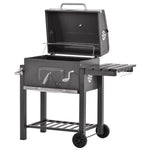 Bbq Trolley W/ Adjustable Charcoal Grate