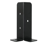 8pcs Fence Post Base Brackets With Screws Metal Rustproof Support Kit | Black