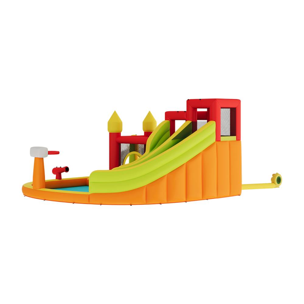 Breeins Inflatable Water Park With Dual Slides & Splash Pool, Large Bounce House For Kids, Heavy-duty Oxford Fabric, 480w Air Blower Included