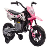 AIYAPLAY 12v Ride On Motorbike With Removable Training Wheels