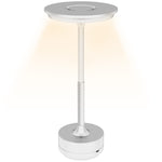 Led Cordless Table Lamp With Battery Operated For Bedroom | One Size | Silver