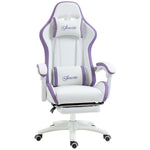 Reclining Pu Gaming Chair W/ Headrest | Purple