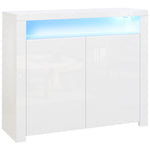 Modern High Gloss Rgb Led Cabinet Cupboard Console | One Size | White