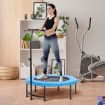 40'' Mini Trampoline, Adult Rebounder Jumper W/ Handle | Blue