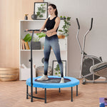40'' Mini Trampoline, Adult Rebounder Jumper W/ Handle | Blue