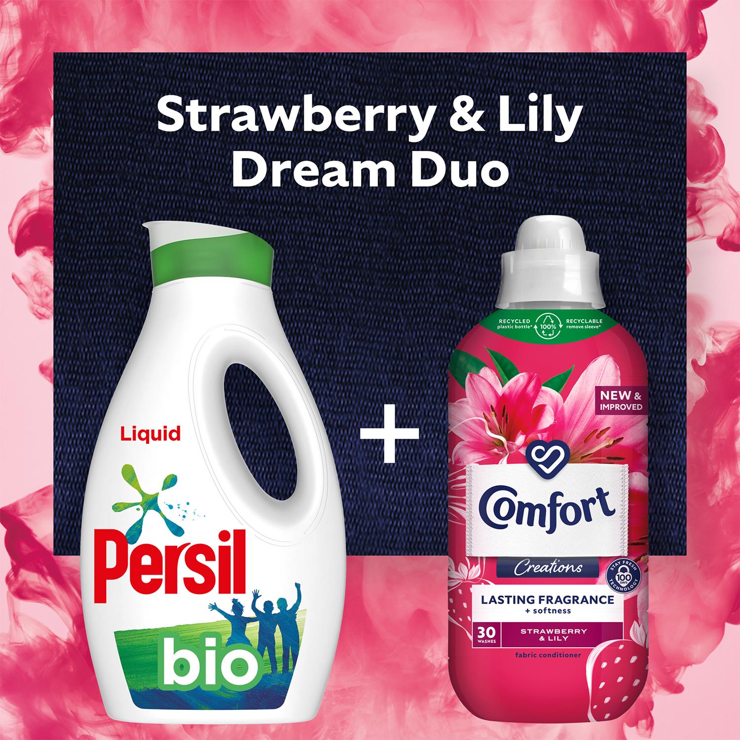 Creations Fabric Conditioner Strawberry & Lily, 30 Washes, 900ml | Set of 6