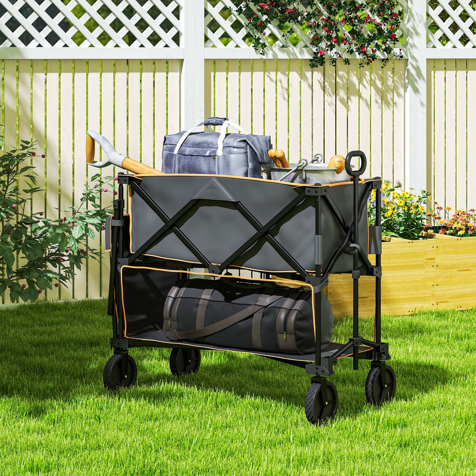 200kg Double Decker Trolley, 350l Capacity | Gray