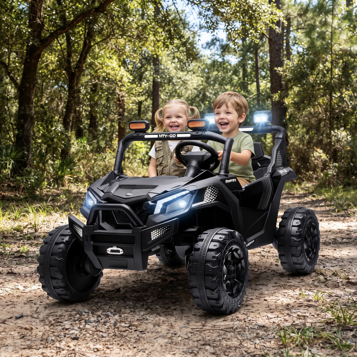 24v 2 Seater Ride On Truck Car For Big Kids With Remote | Black