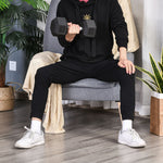 12.5kg Hex Rubber Dumbbell For Home Exercise | Black