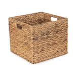 Water Hyacinth Square Storage Basket | Small | Brown