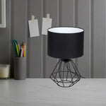 Colin Black Table Lamp 1xe27 Hand Made Matt Black Cage Style Lamps Creating Industrial Chic