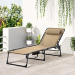 Lounger Reclining Camping Bed 5-position Adjustable