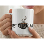 Dyzi Best Teacher Tea Lover Quote Ceramic Mug White