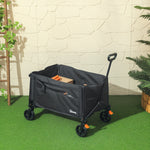 150l Folding Trolley, Collapsible Wagon | Black