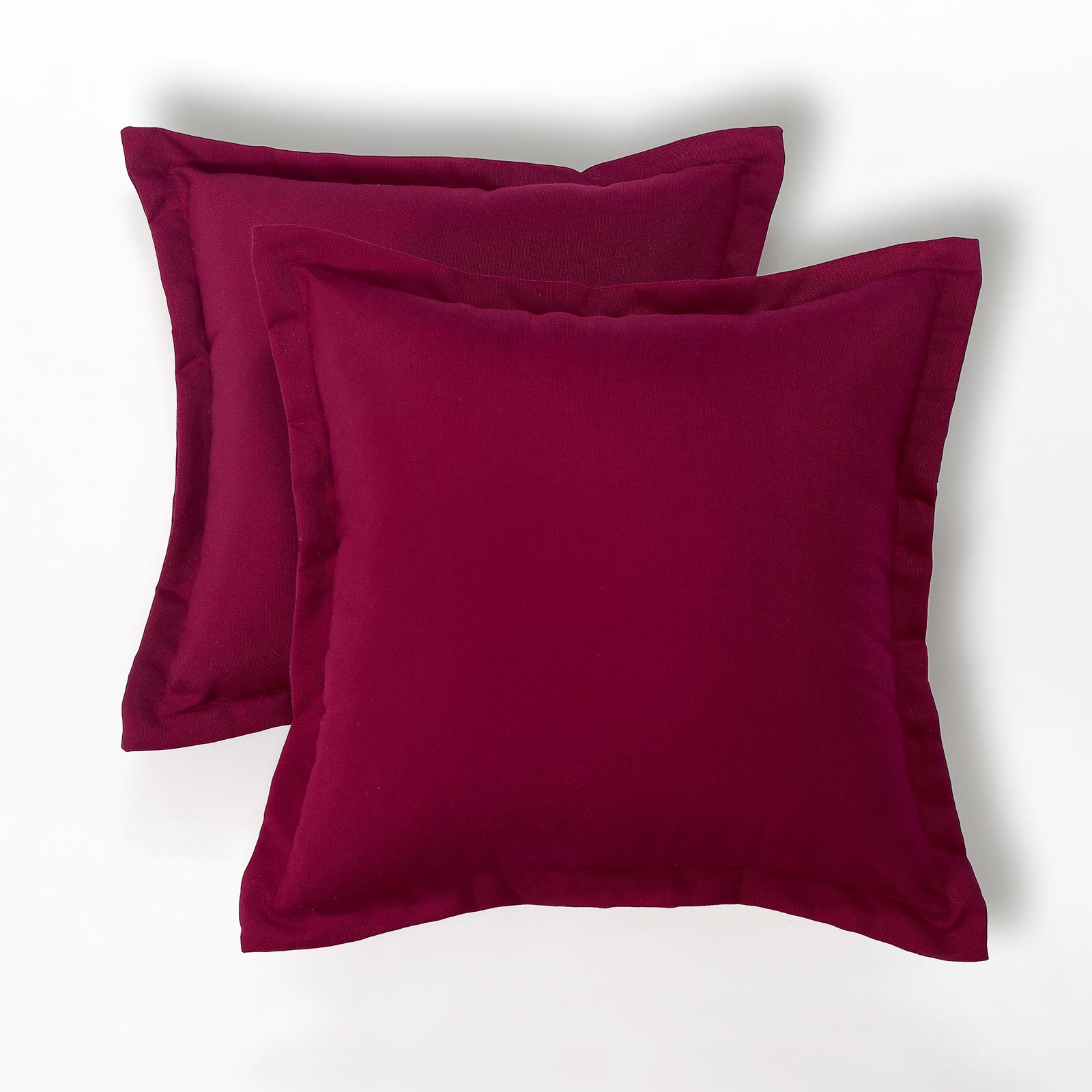 Plain Outdoor Cushion 45 X 45 Cm, Set Of 2 | 45cm x 45cm | Burgundy
