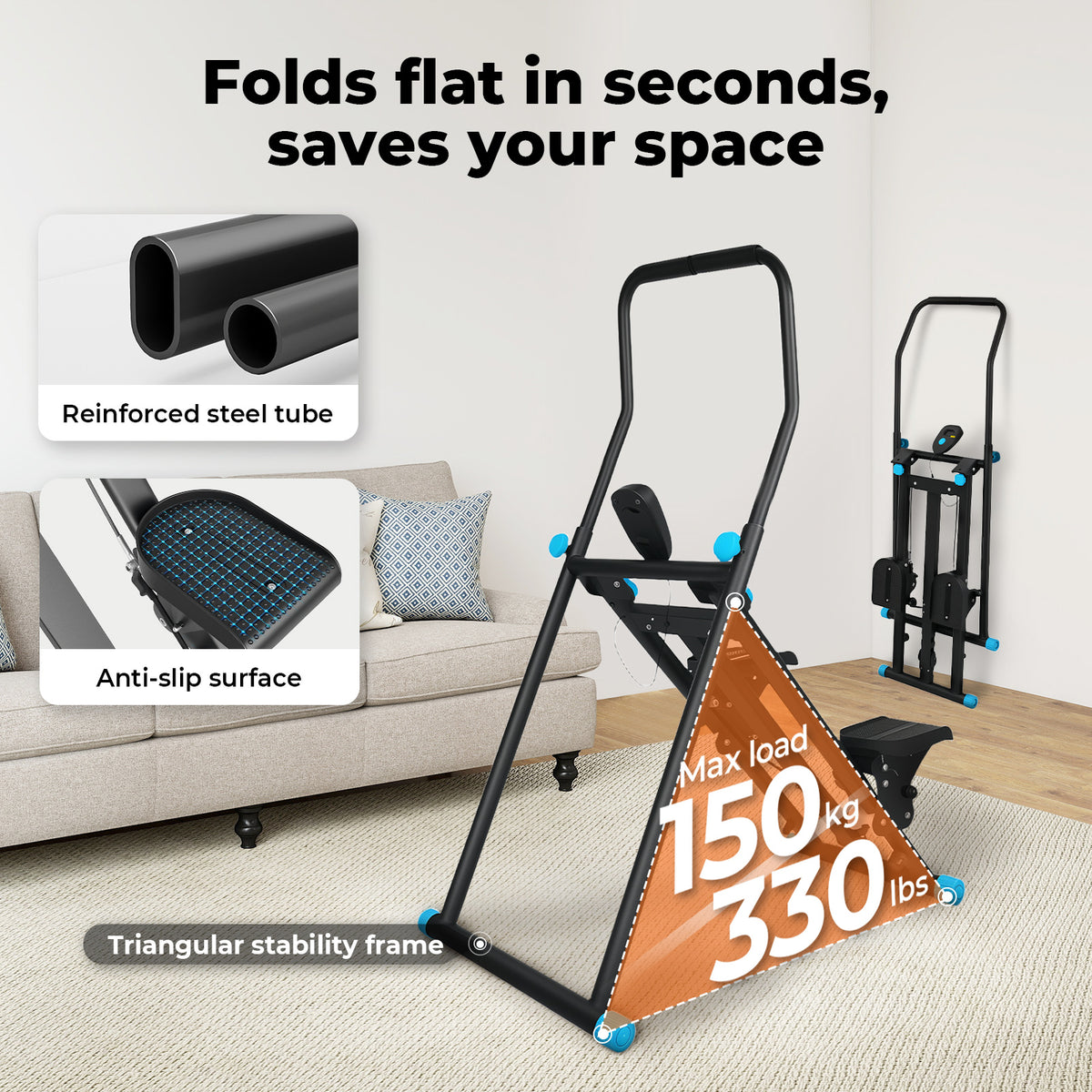 Centra Foldable Vertical Climber Exercise Machine Full Body Cardio Fitness