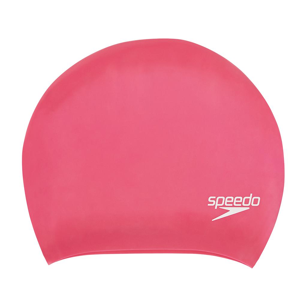 Unisex Adult Long Hair Silicone Swim Cap | One Size | Pink