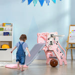 Kids Slide With Basketball Hoop, Basketball, For 18-36 Months | Pink