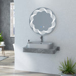 kleankin Led Dimming Lighted Bathroom Mirror Smart Touch Anti-fog