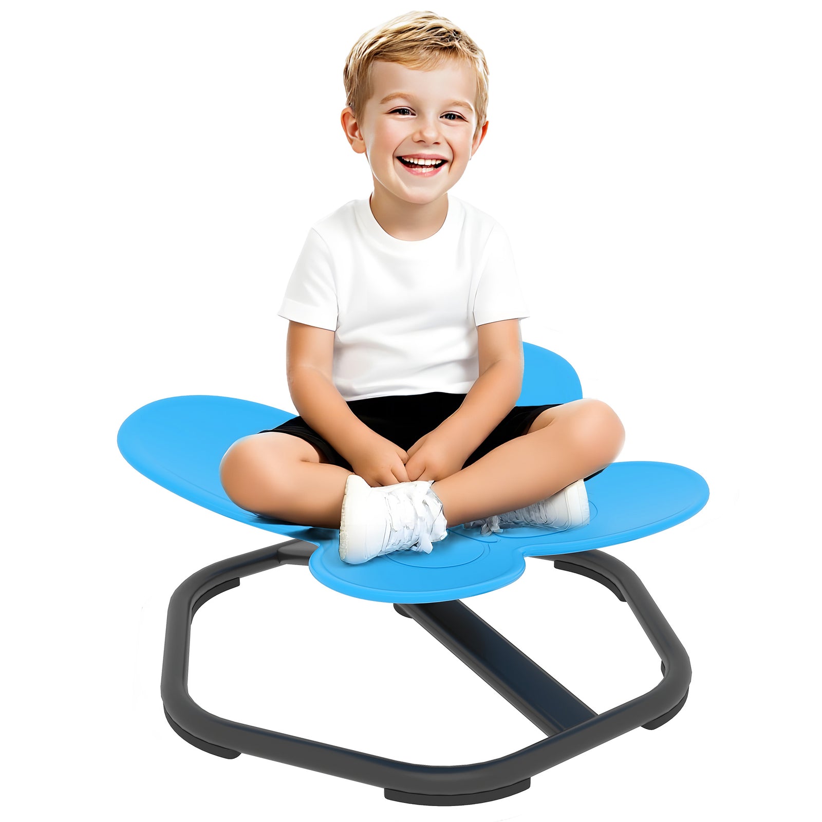 Butterfly-shaped Kids Swivel Chair, Sensory Spinning Chair | Blue