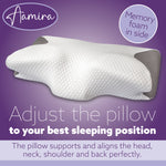 Luxury Orthopedic Memory Foam Cervical Neck Support Pillow 64x42x12.5cm, Side Sleeper Pillow For Back & Stomach Sleepers