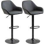 Adjustable Barstools With Footrest Set Of 2 | Black