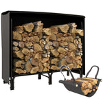 4ft Firewood Rack W/ Canvas Carrier & Cover