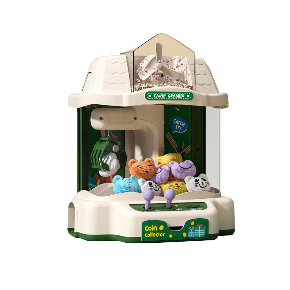 Household Mini Claw Machine With Game Coins-green