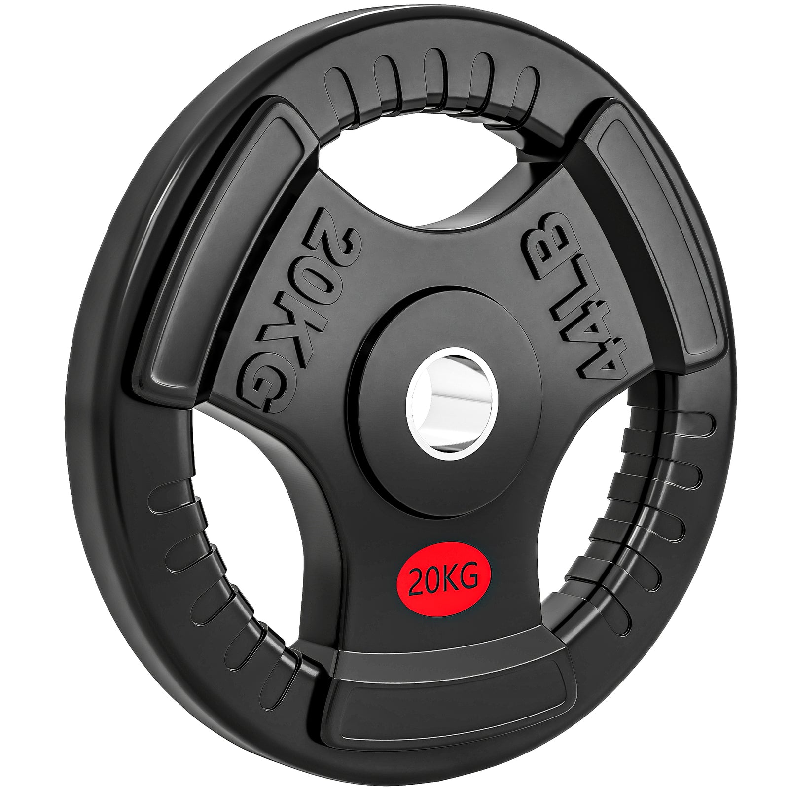 Olympic Weight Plate, Weight Plate Disc With Tri-grips | 20kg | Black