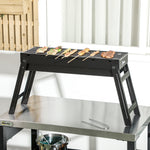Compact Galvanised Tabletop Bbq, Black