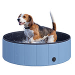 Pawhut Pet Pool Swimming Bath Portable Cat Dog Foldable Puppy Bathtub | Blue
