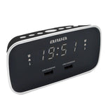 Cru-19 Digital Dual Alarm Clock | Black