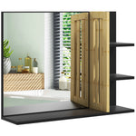 Bathroom Mirror Wall Mount Vanity Mirror 4 Storage Shelves
