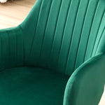Elegant Miami Dining Table Set With 4 Velvet Charlotte Chairs | Green