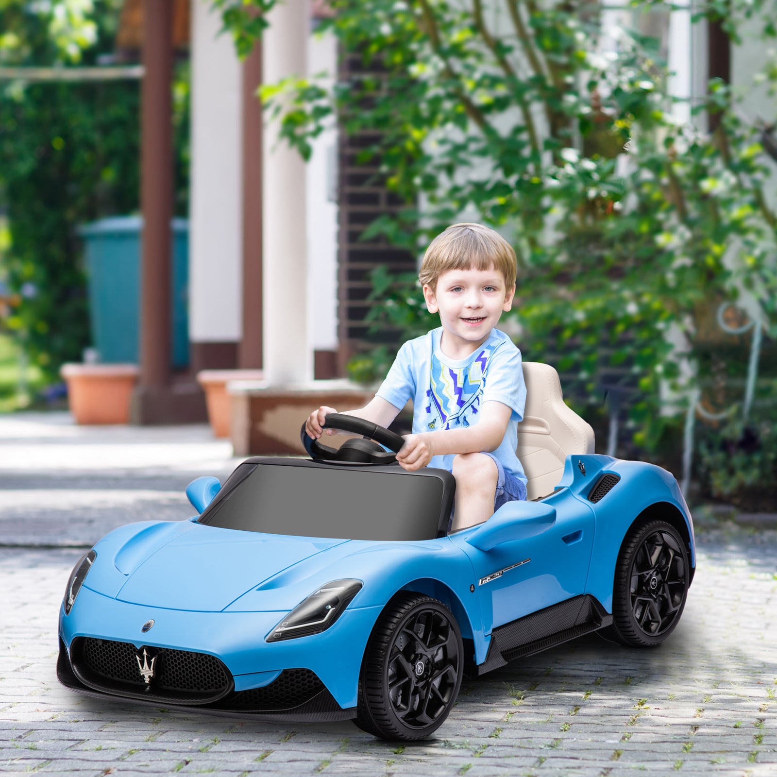 Maserati Mc20 Licensed 12v Kids Ride On Car W/ Remote | Blue