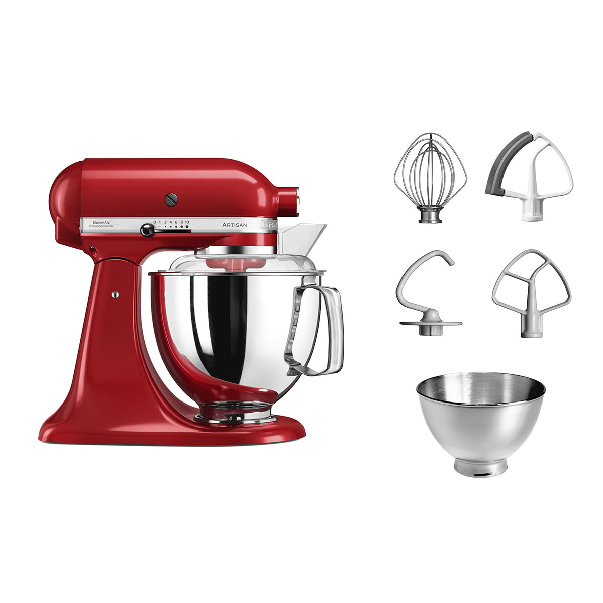 175 Artisan Stand Mixer With Premium Accessories | Empire Red