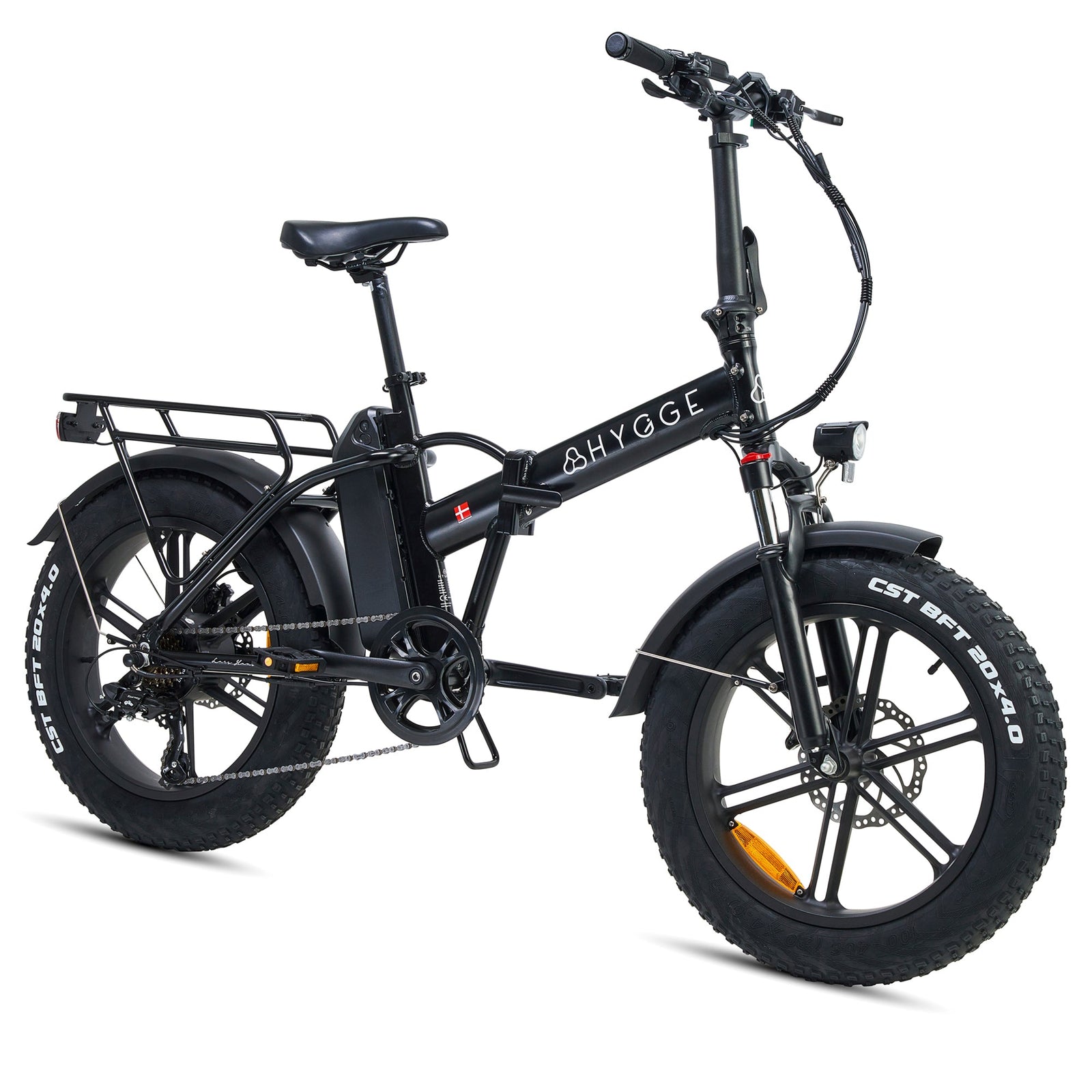 Vester 2025 Folding Bike - Fat Tyre E-bike | One Size | Black