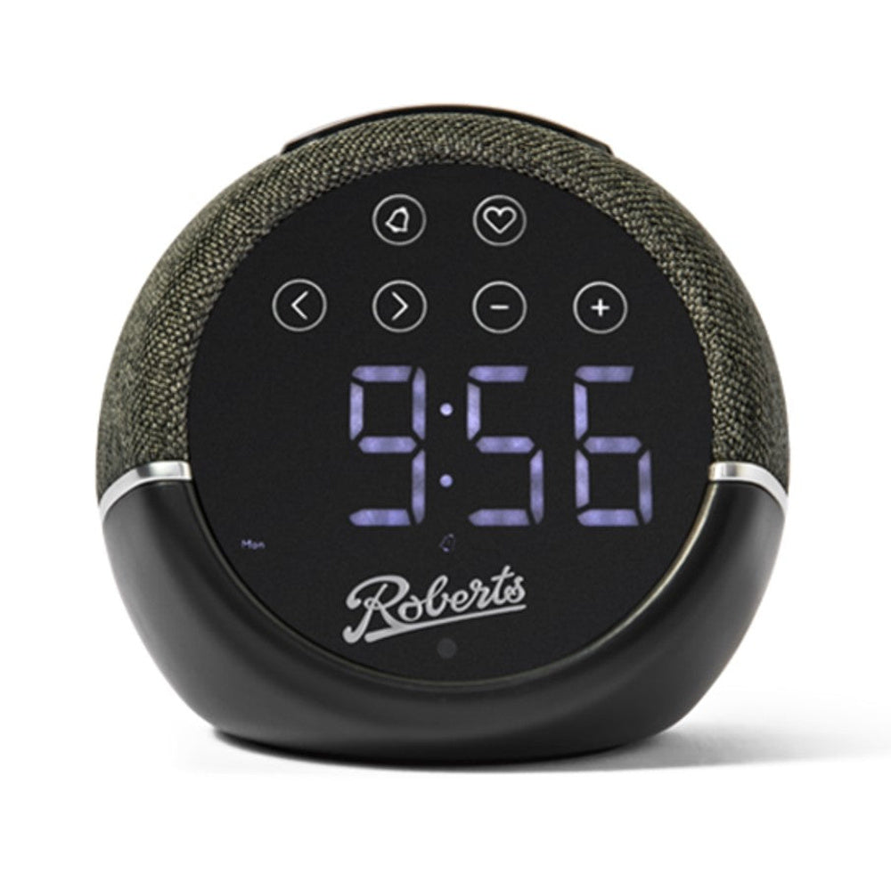 Zen Dimmable Analogue Radio Clock With Usb Charging | Black