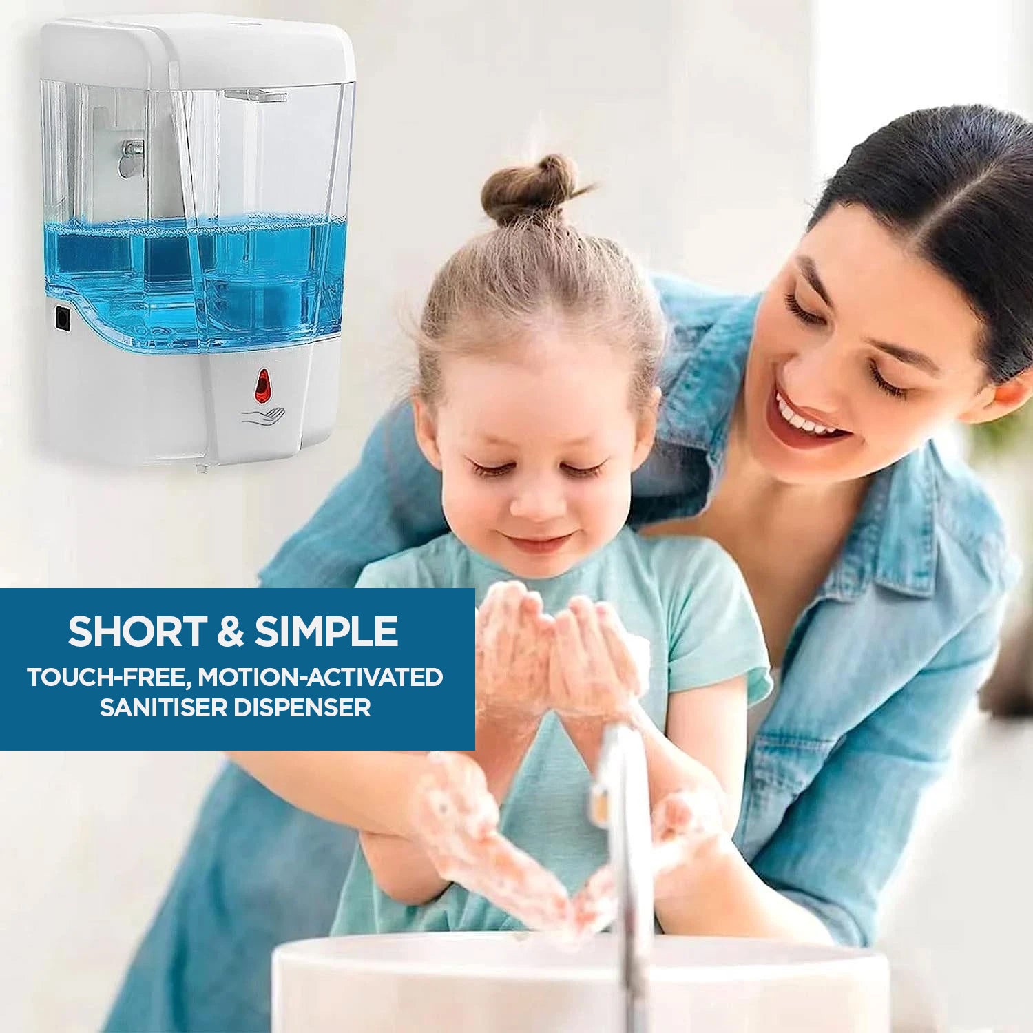 Automatic Hand Sanitiser Dispenser - Wall Mounted, Motion Sensor, 700ml