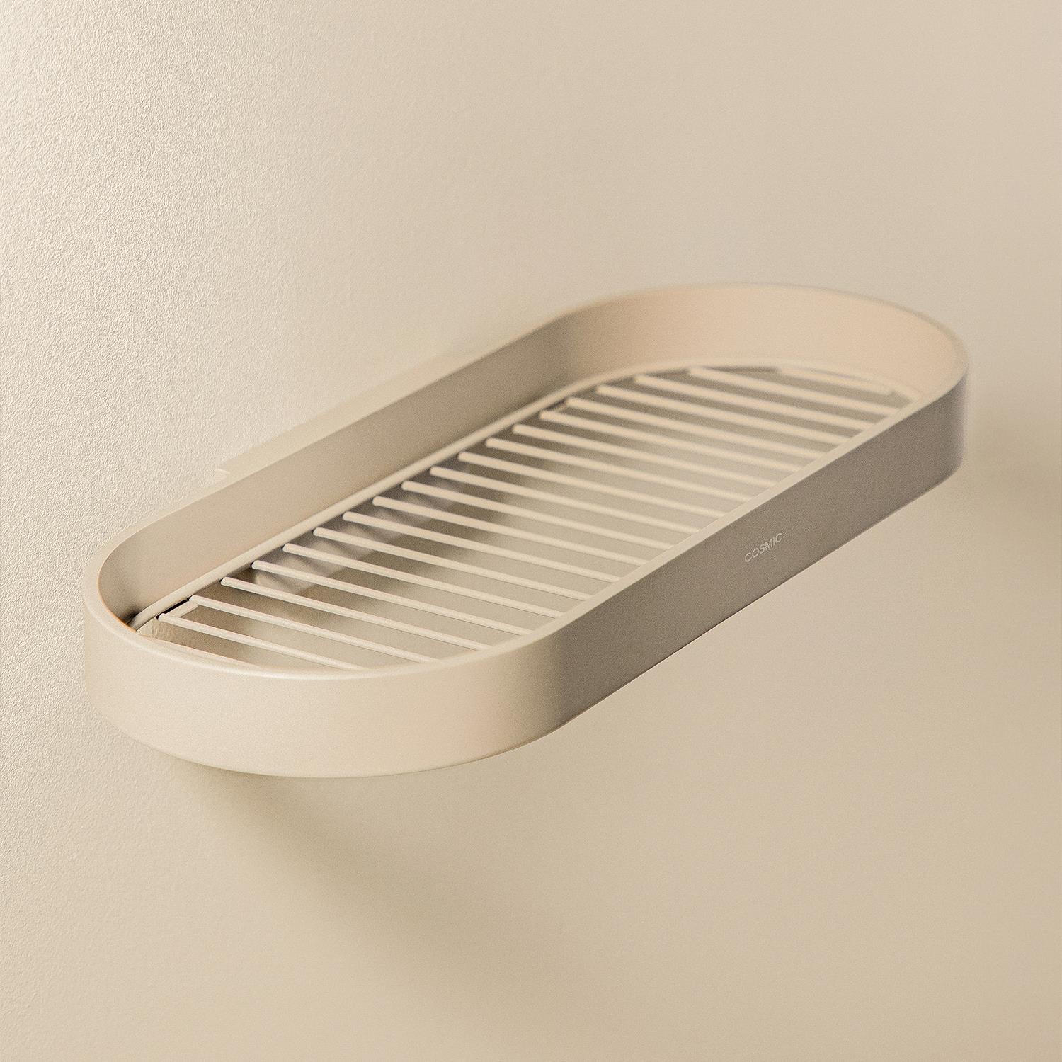 Shower Shelf, Bathroom Shelf, Beige, Stainless Steel, Geyser Collection