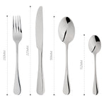 Cutlery Sets Stainless Steel Spoon Fork Simple 24 Piece Set