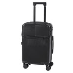 20 Inch Front Opening Suitcase With Tsa Lock And Usb Charging Port | Black