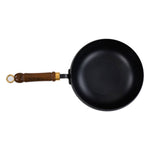 Long-handle Iron Deep Wok Pan With Lid | 28cm