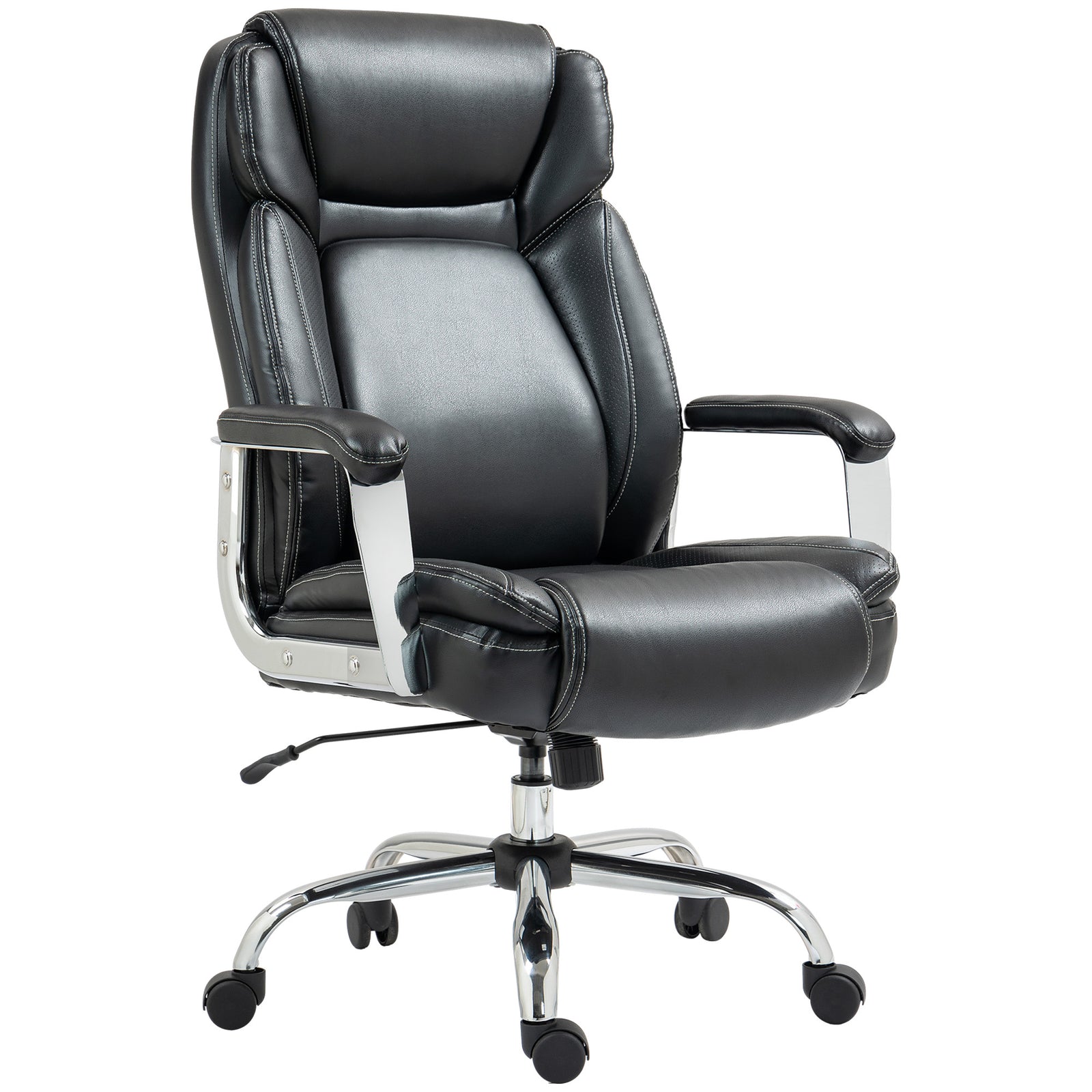 Faux Leather Desk Chair With Adjustable Height, 227kg